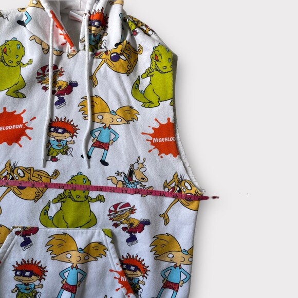 Rugrats Hoodie Vest Reptar, Ren & Stimpy All Over Print Size Medium - Picture 7 of 9